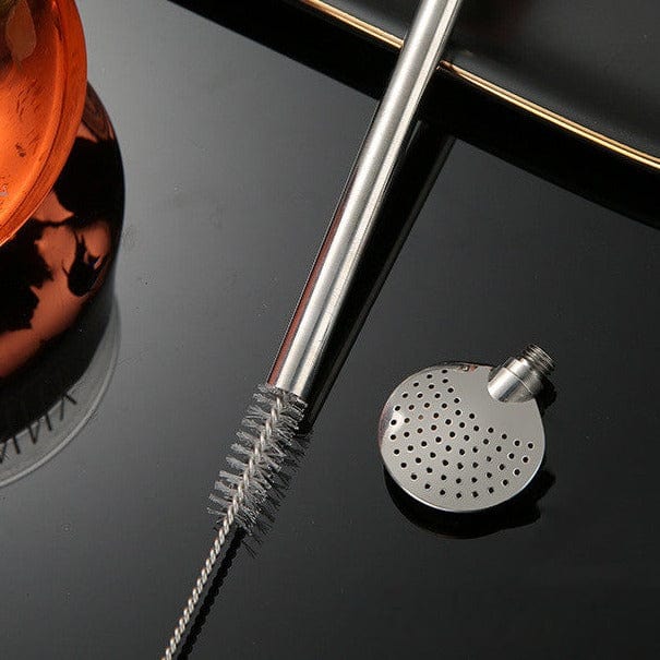 TEA TIME ESSENTIALS TEA Andean Essence Stainless Steel Mate Tea Filter Straw