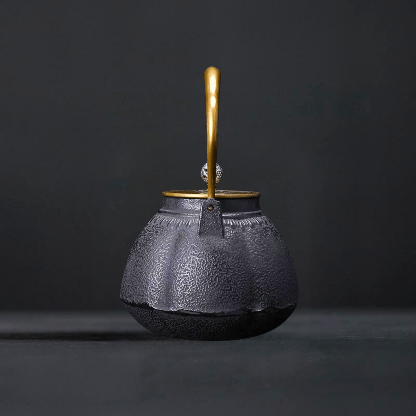 TEA TIME ESSENTIALS TEA Black Vintage Iron Pumpkin Tea Pot