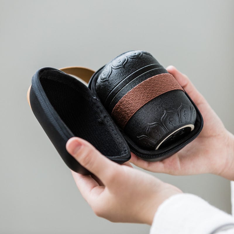 TEA TIME ESSENTIALS TEA Black With Bag Blossom Brew Portable Ceramic Tea Filter Kettle