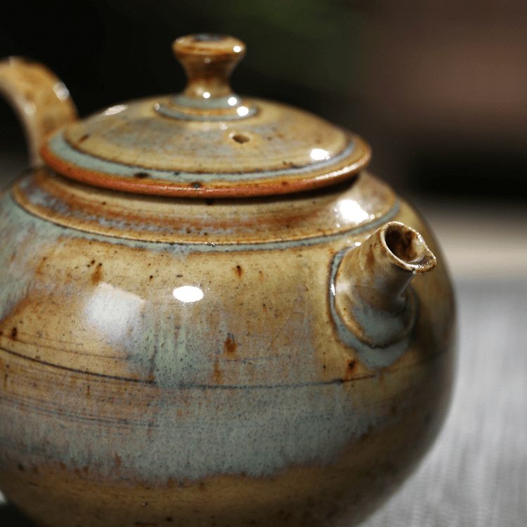 TEA TIME ESSENTIALS TEA Color Glaze Blended Artisan Crafted Color Glaze Ceramic Teapot