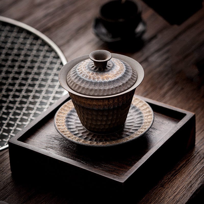 TEA TIME ESSENTIALS TEA Cover Bowl Vintage Ceramic Sancai Tea Cup