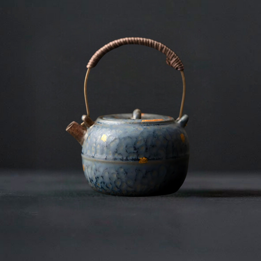 Vintage Bronze Glaze Lifting Handle Teapot