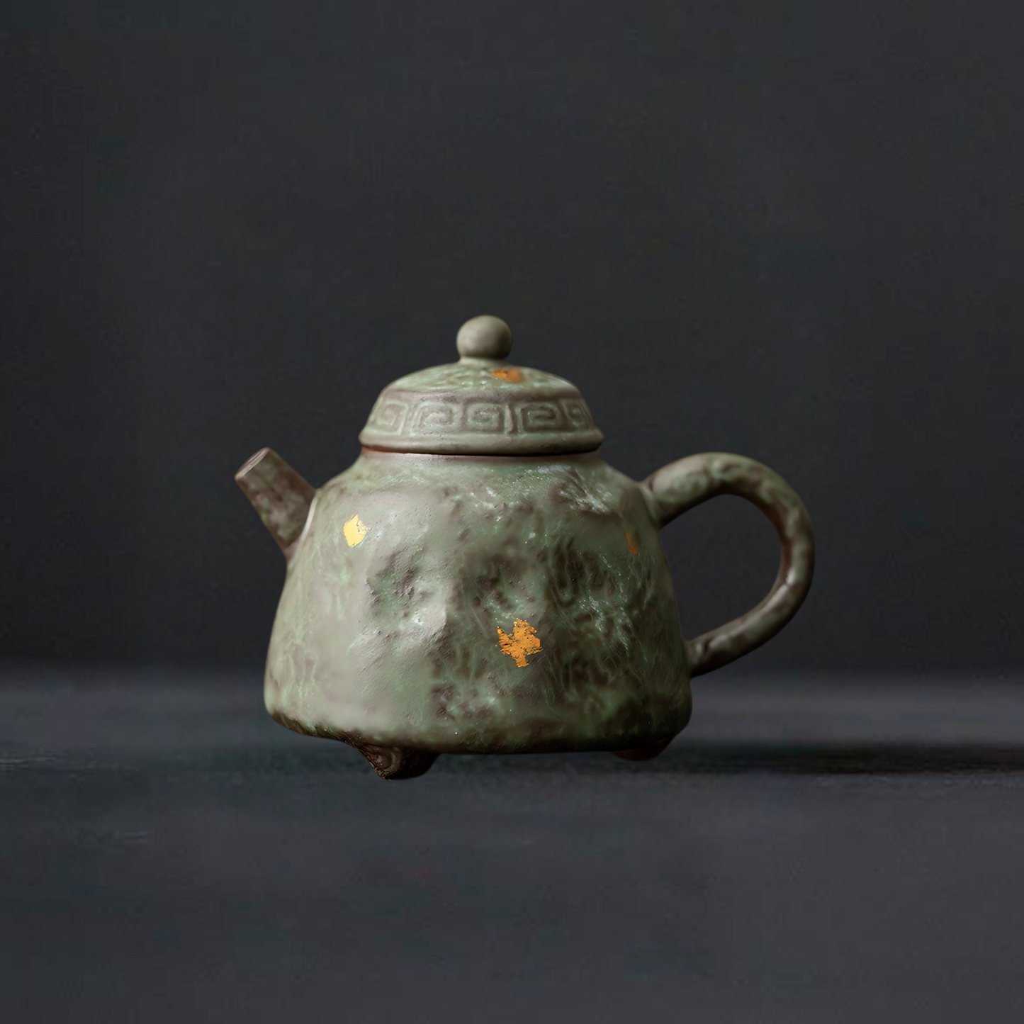 Bronze Glaze Stoneware Teapot