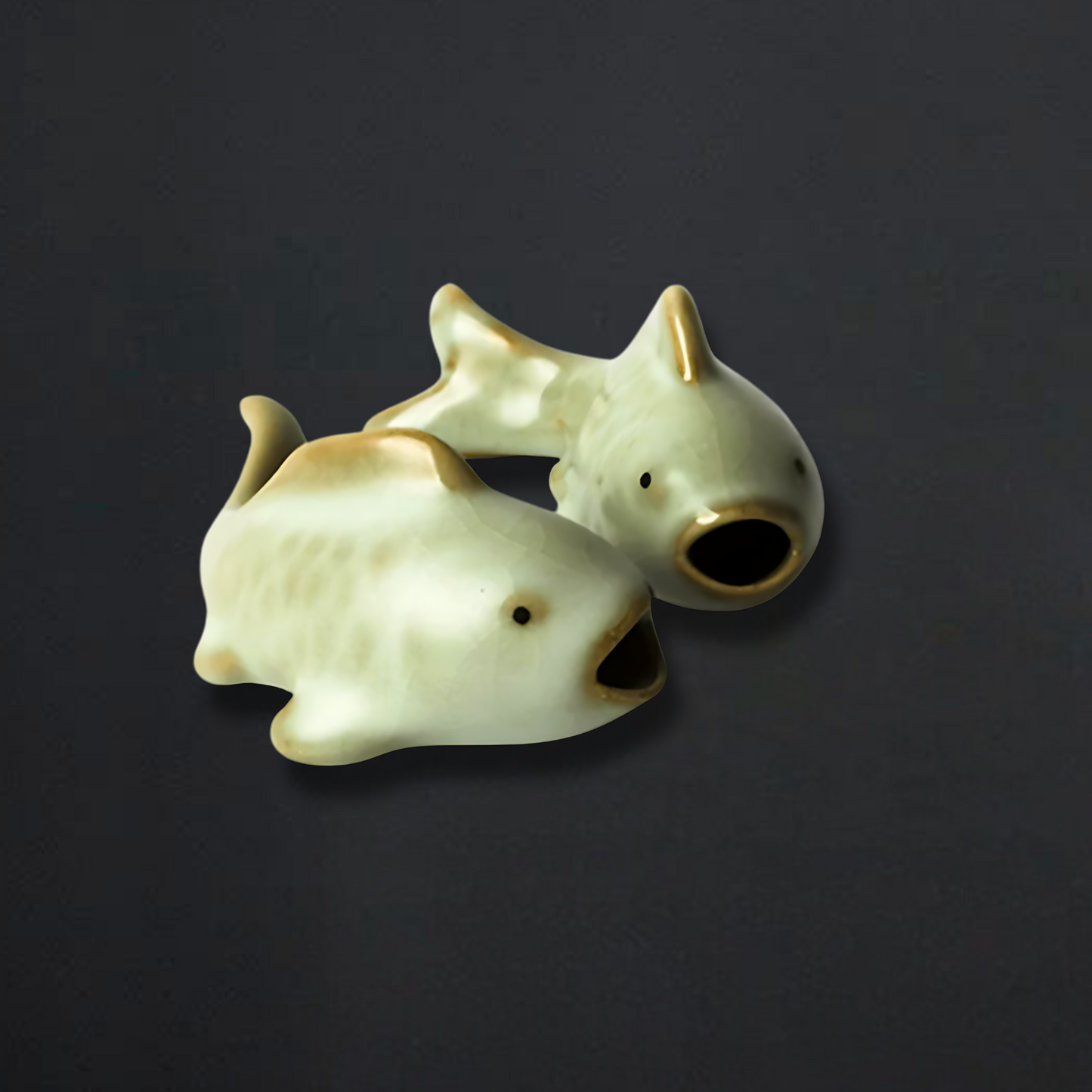 Harmony Ru Kiln Carp Tea Pet Set