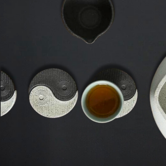 Yin Yang Ceramic Tea Coaster