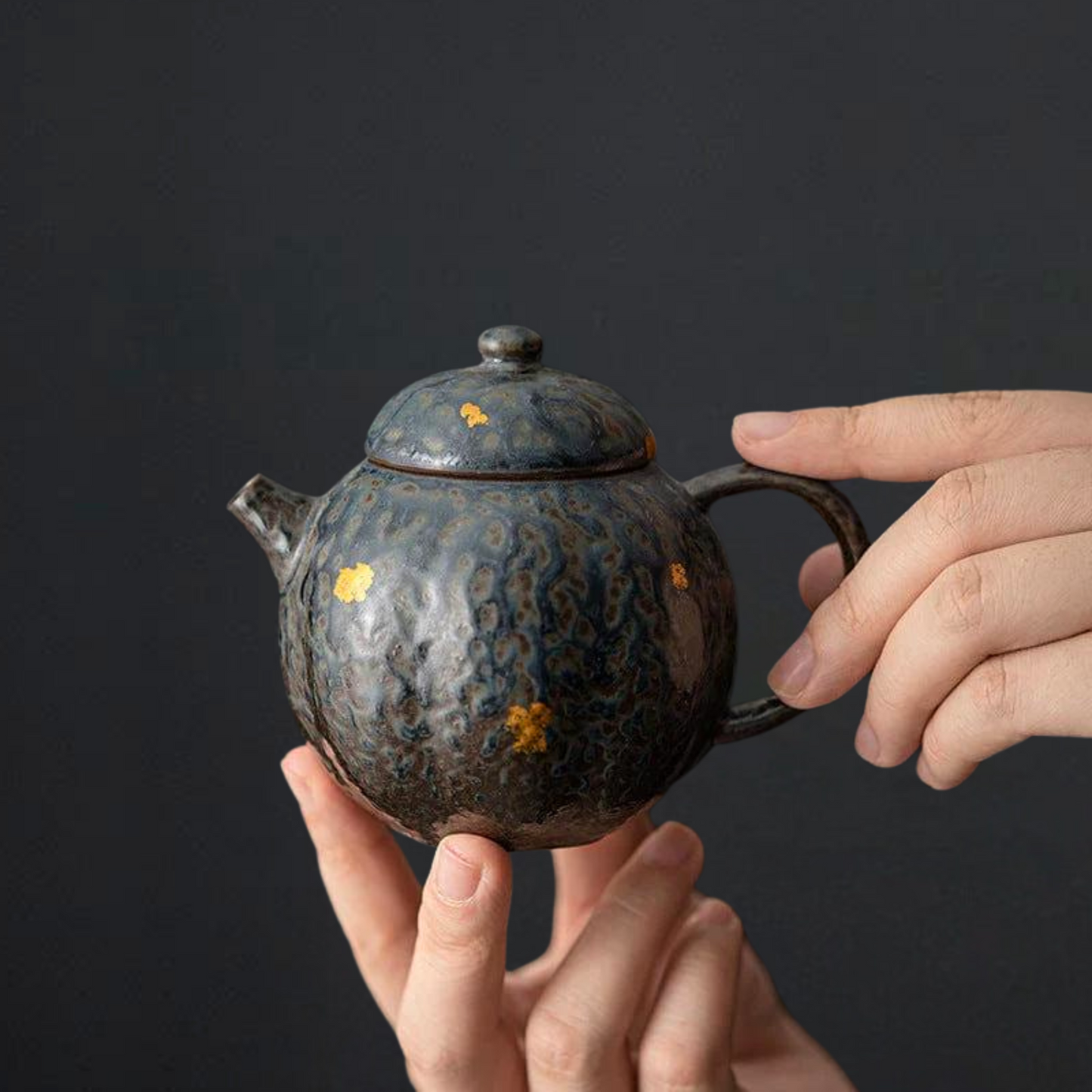 Artisanal Stoneware Elegance: Clay-pumpkin Tea Making Pot Collection