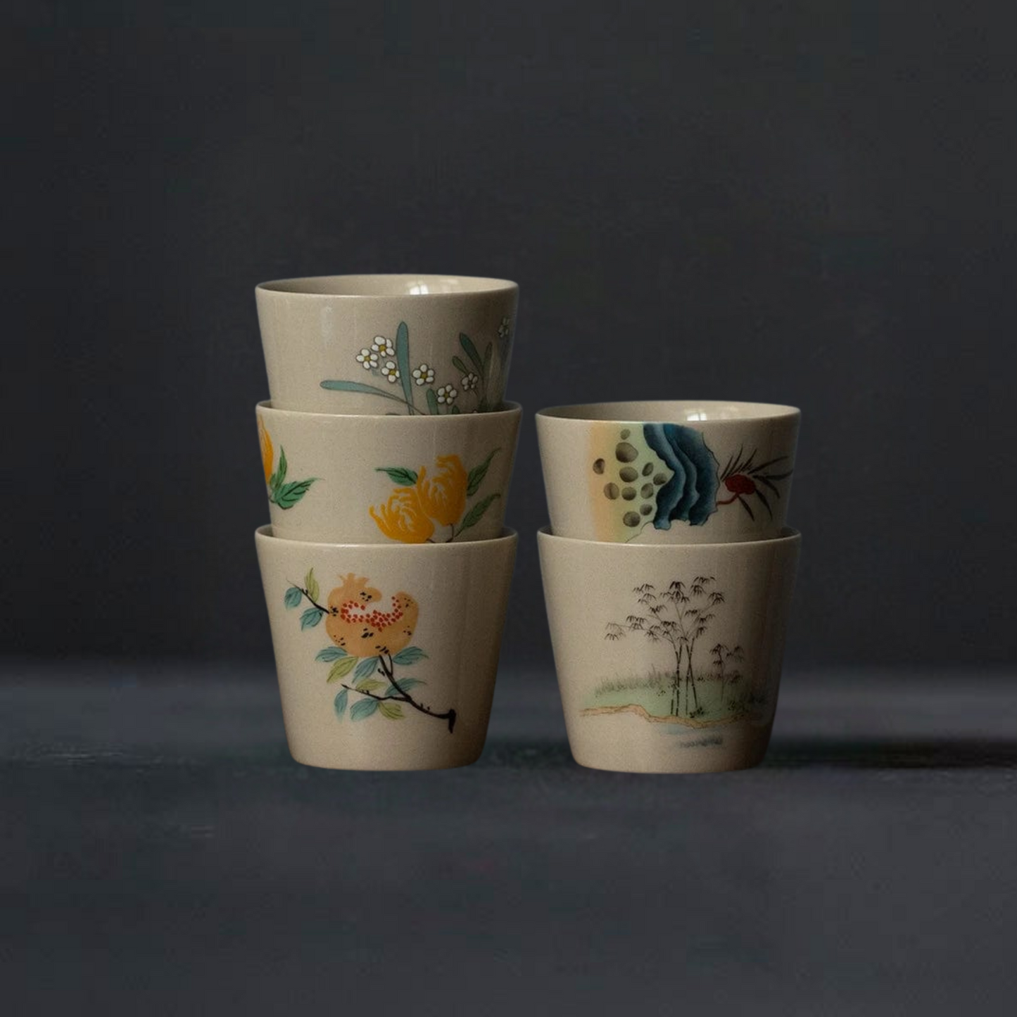 Retro Floral Tea Cup Collection