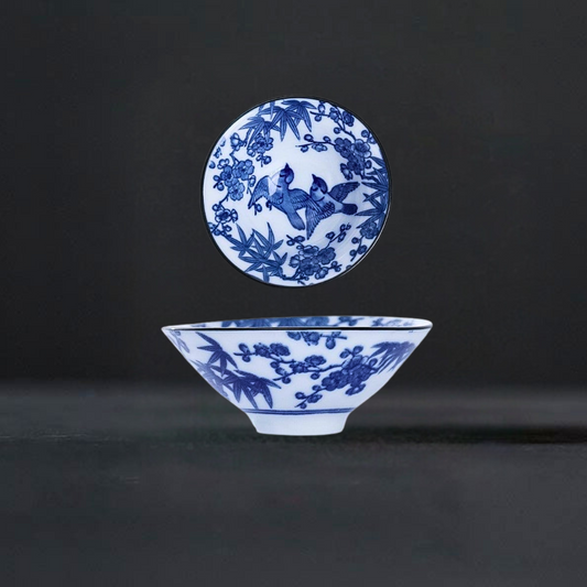 Azure Elegance Tea Bowl