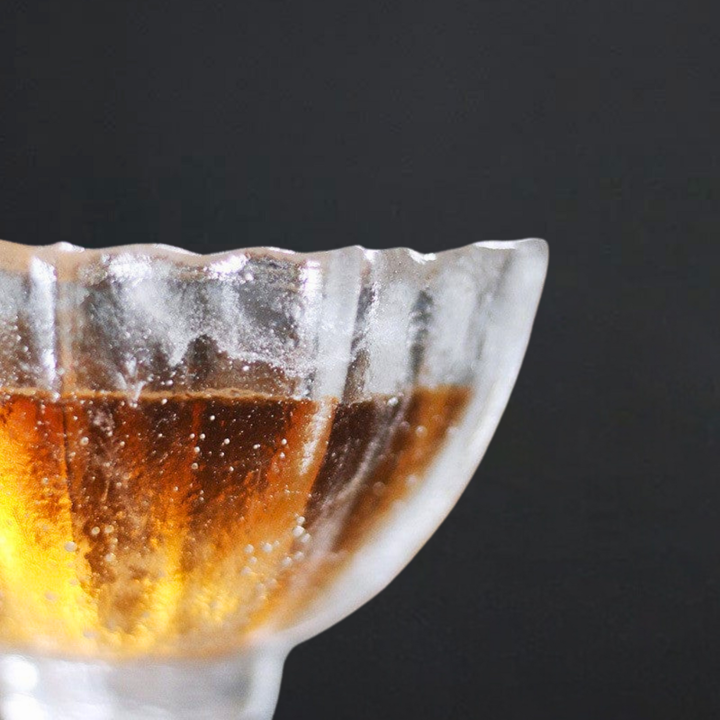 Elegant Indulgence: Handmade Glass Snow Lotus Tea Cup