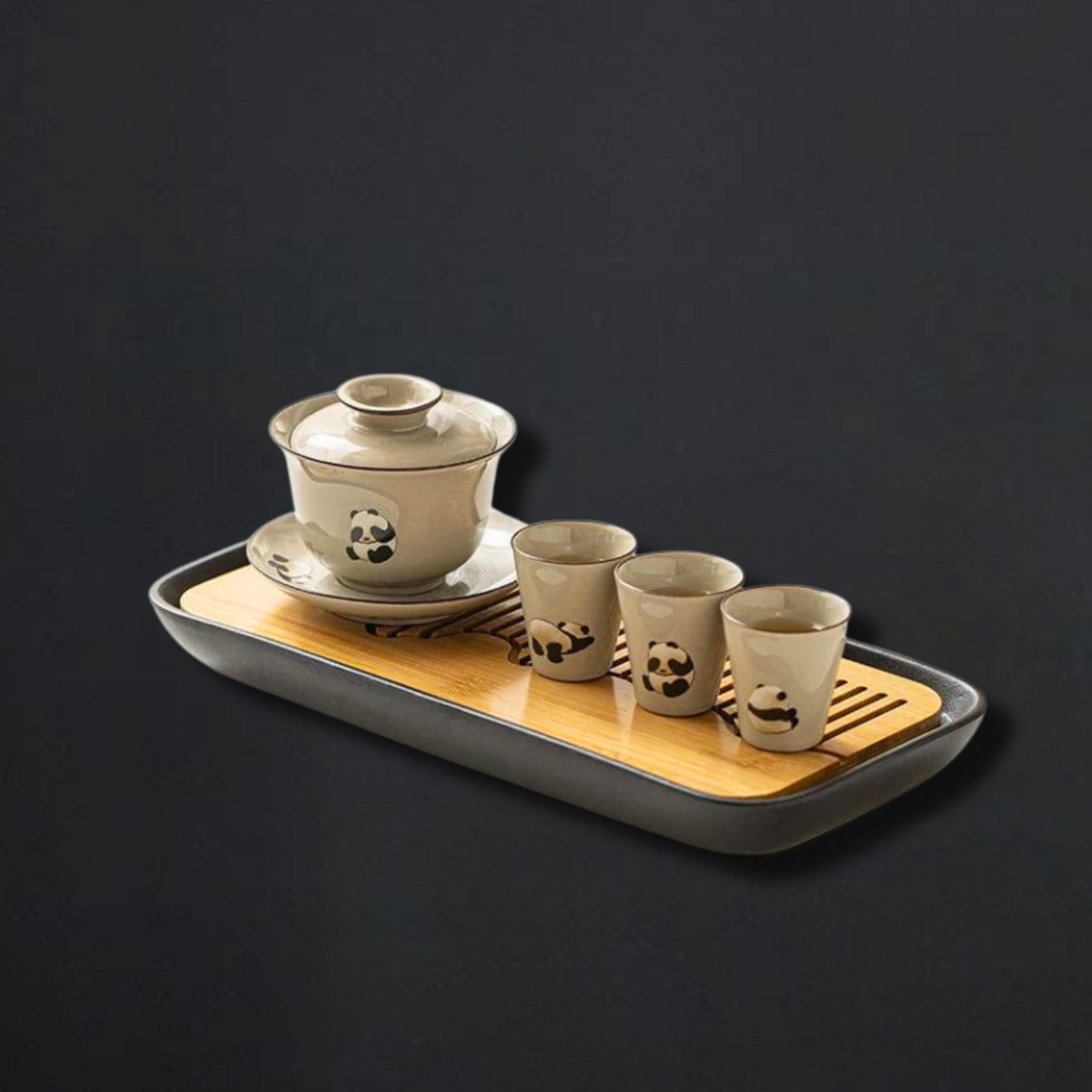 Panda Pals Gaiwan Tea Set Trio