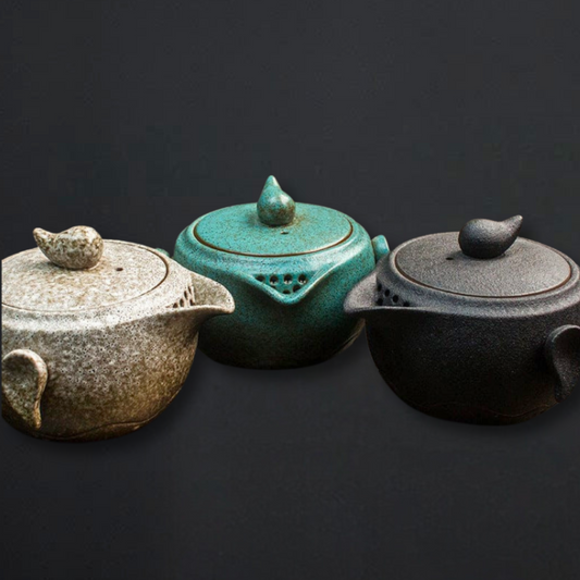 Ming Dynasty Heritage Side Grip Stoneware Teapot Set