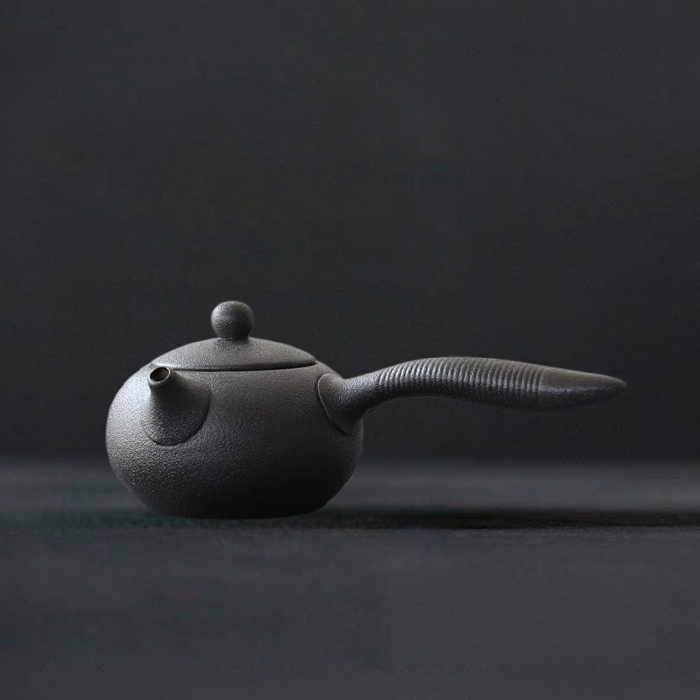 Black Pottery Teapot