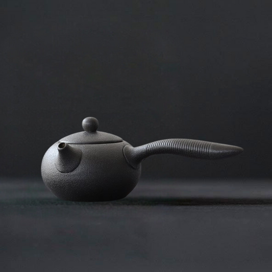 Black Pottery Teapot