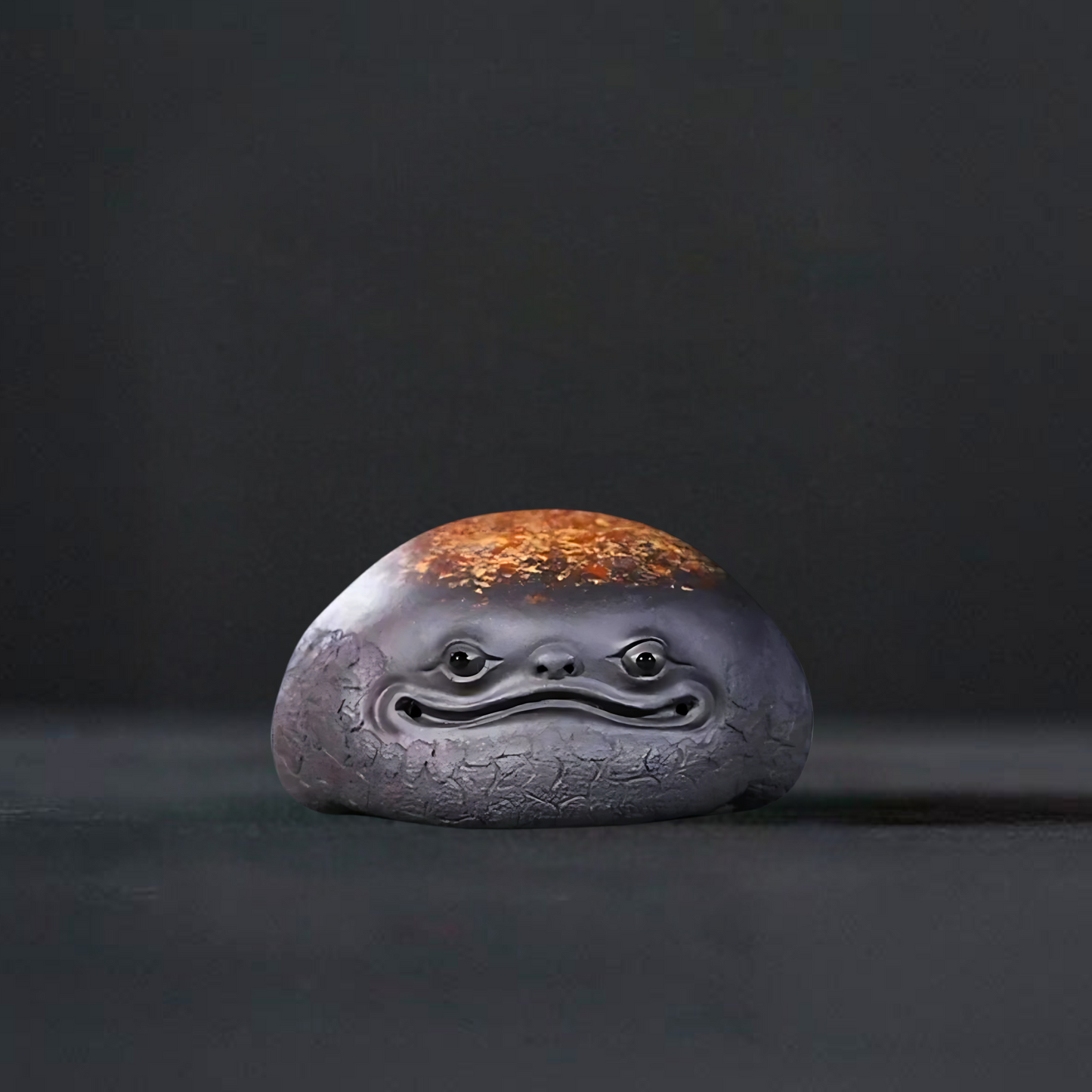 Gilded Charm - Purple Sand Golden Toad Tea Pet