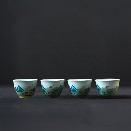 Azurite Glazed Furuyama Tea Cup