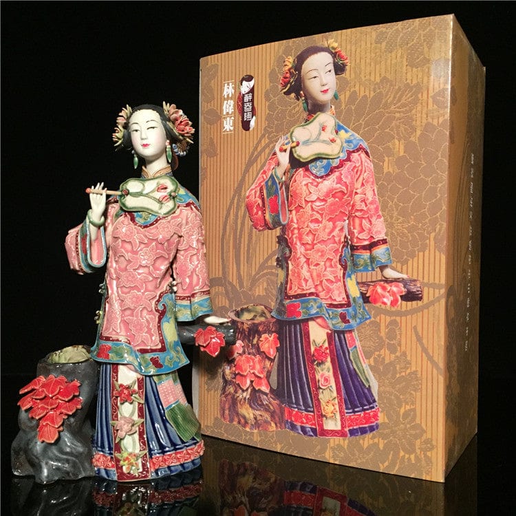 TEA TIME ESSENTIALS ACCESSORIES Autumn Seasonal Elegance: Foshan Shiwan Ceramic Doll Collection