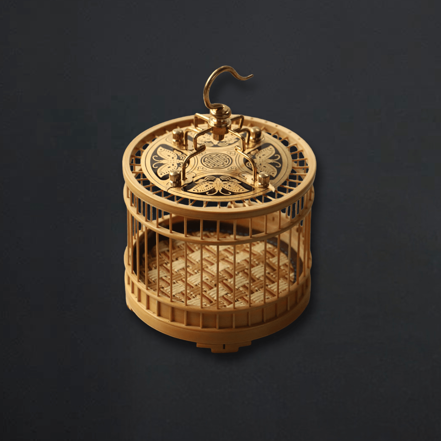 TEA TIME ESSENTIALS ACCESSORIES Grasshopper Cage Exquisite Jade Bamboo Grasshopper Cage