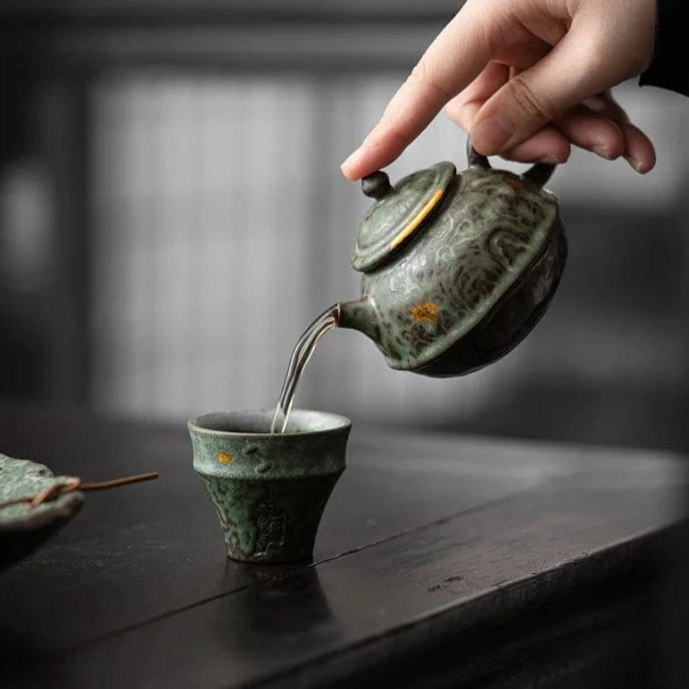 TEA TIME ESSENTIALS ACCESSORIES Peacock Blue & Moss Green Nail Cup