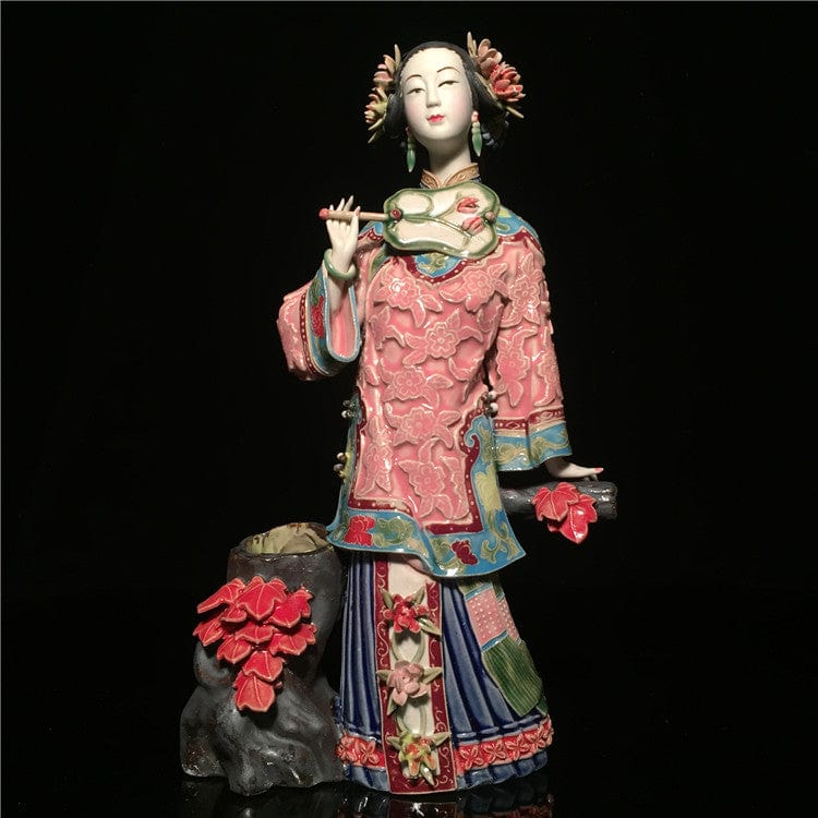 TEA TIME ESSENTIALS ACCESSORIES Seasonal Elegance: Foshan Shiwan Ceramic Doll Collection