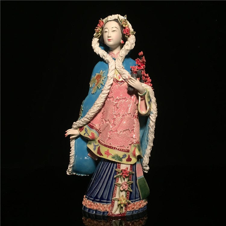 TEA TIME ESSENTIALS ACCESSORIES Seasonal Elegance: Foshan Shiwan Ceramic Doll Collection