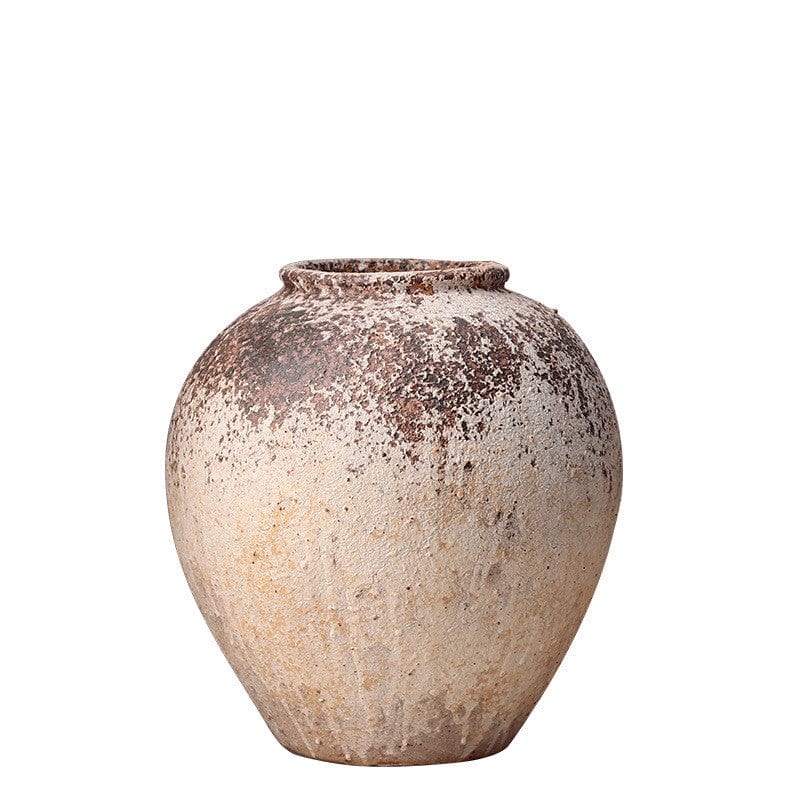 TEA TIME ESSENTIALS HOME DECOR A Earthen Elegance: Ceramic Dried Flower Decorative Vase Collection