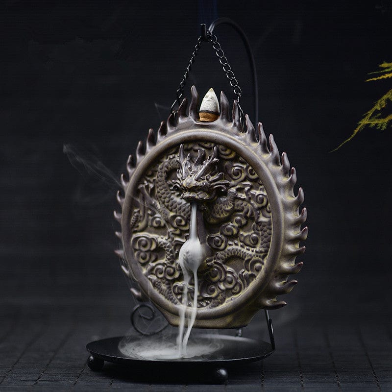 TEA TIME ESSENTIALS INCENSE BURNERS Dragon Dragon Reflux Incense Burner