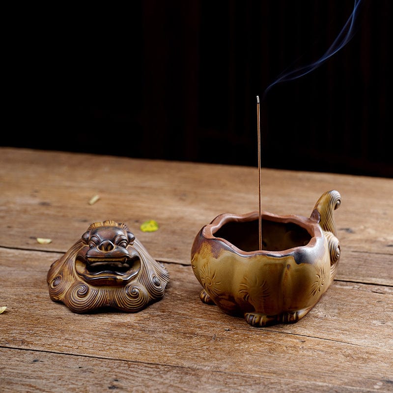 TEA TIME ESSENTIALS INCENSE BURNERS Fu Shi Fu Shi Harmony Ceramic Incense Burner