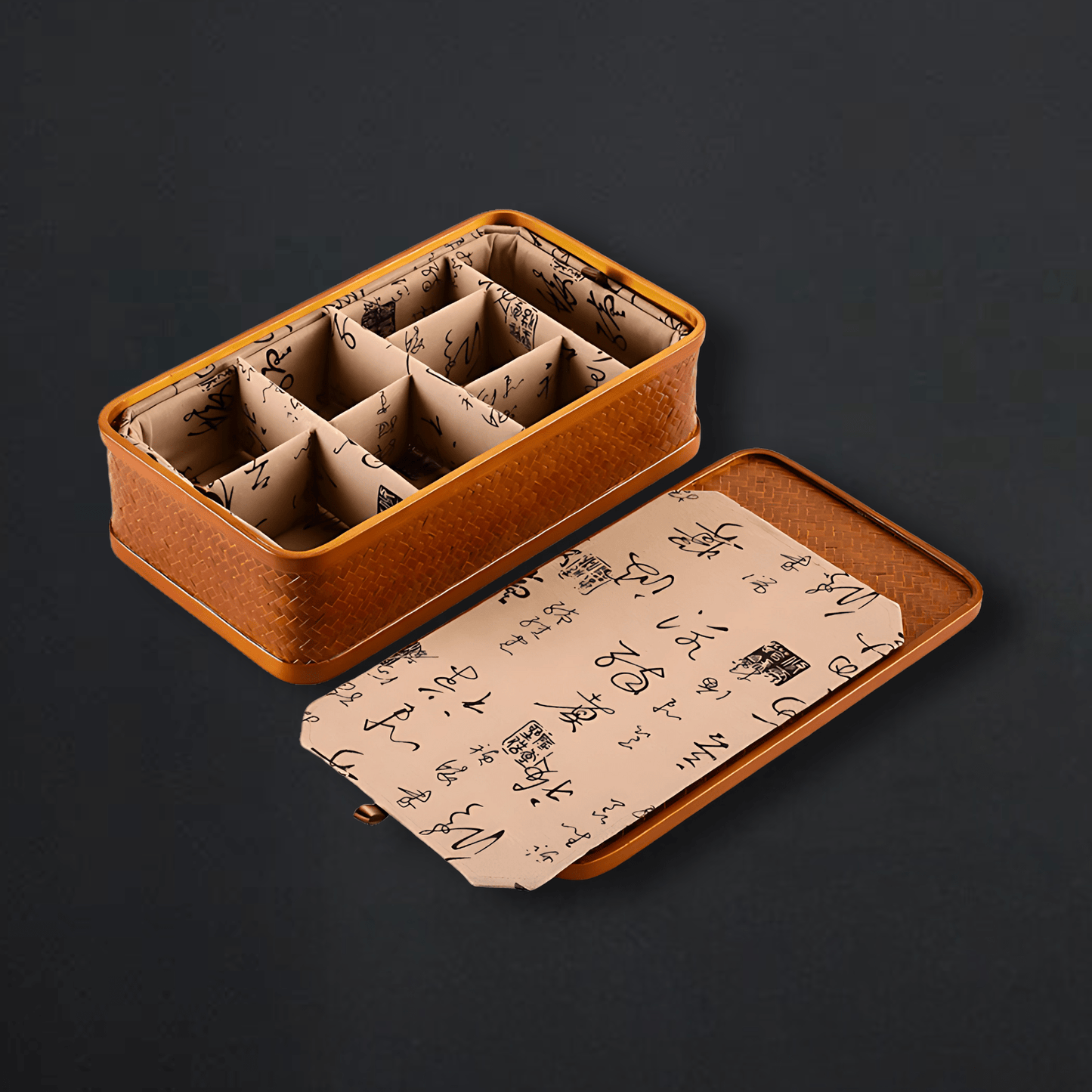 TEA TIME ESSENTIALS TEA A Bamboo Tea Storage Box