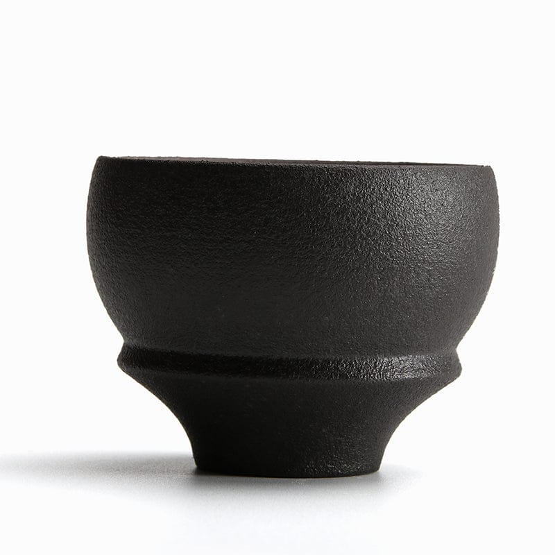 TEA TIME ESSENTIALS TEA A - Black Maitaoji Japanese-Inspired Ceramic Tea Cups