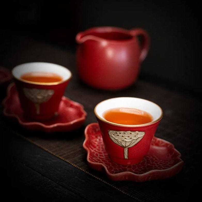 TEA TIME ESSENTIALS TEA Artisanal Ceramic Liansheng Auspicious Teacup Collection