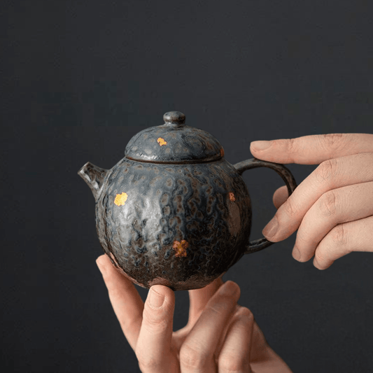 TEA TIME ESSENTIALS TEA Artisanal Stoneware Elegance: Clay-pumpkin Tea Making Pot Collection