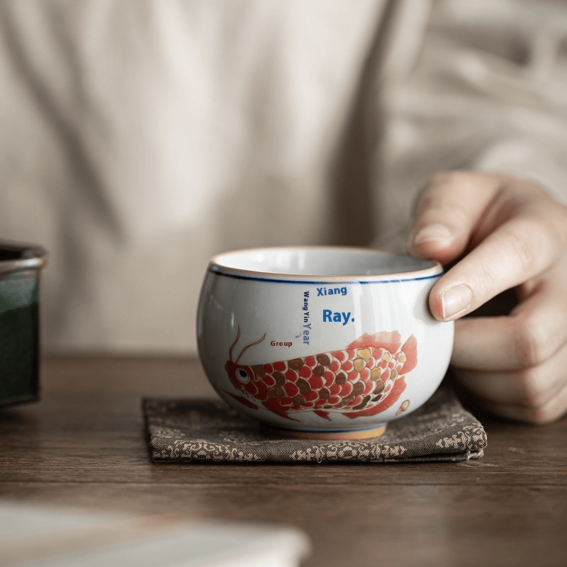 TEA TIME ESSENTIALS TEA Auspicious Carp Tea Cup Collection