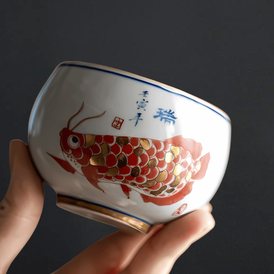 TEA TIME ESSENTIALS TEA Auspicious Carp Tea Cup Collection