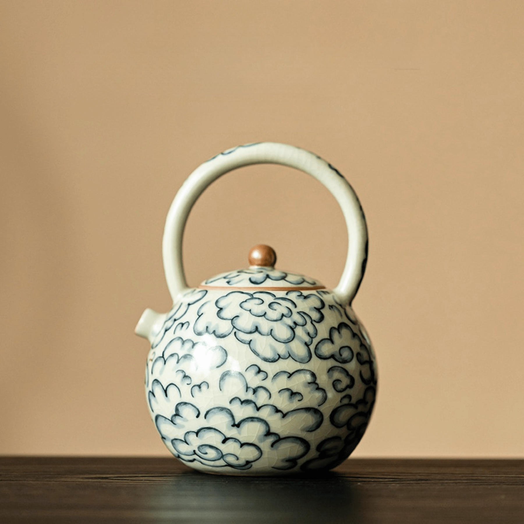 TEA TIME ESSENTIALS TEA Auspicious Cloud Auspicious Cloud Ru Porcelain Teapot