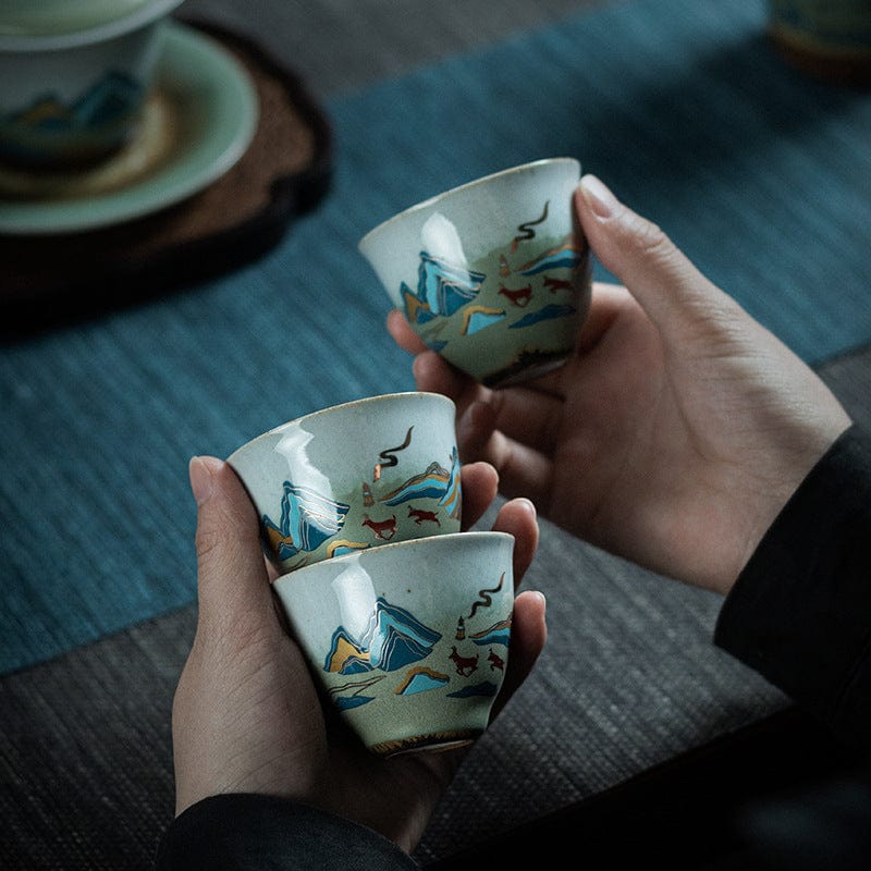 TEA TIME ESSENTIALS TEA Azurite Glazed Furuyama Tea Cup