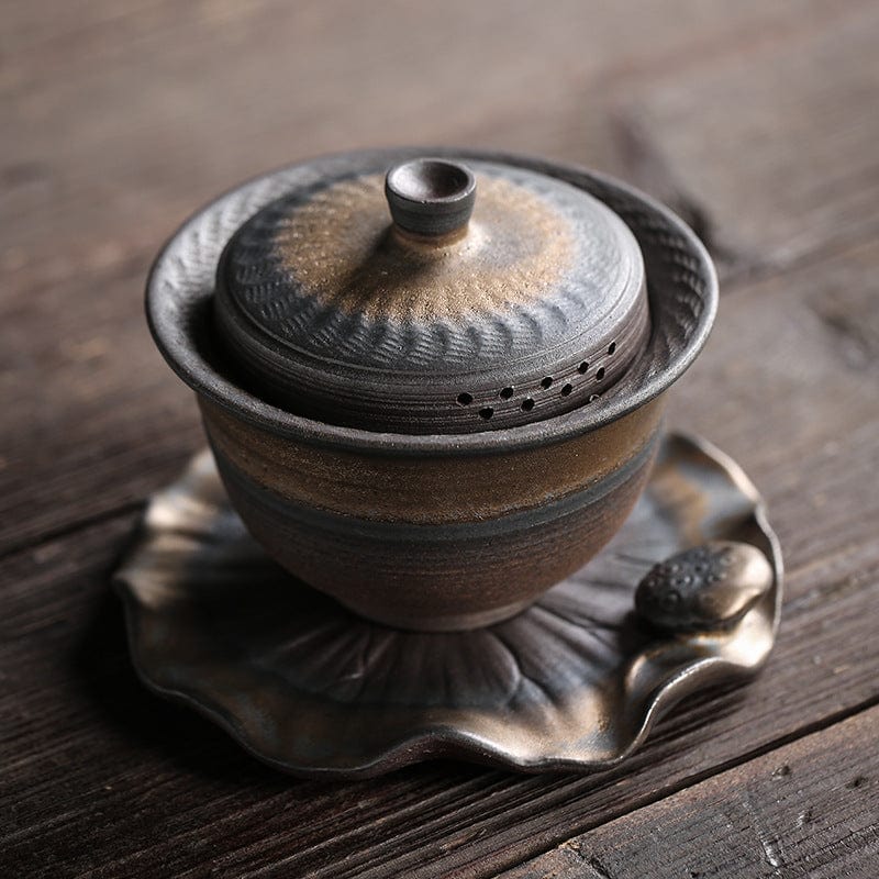 TEA TIME ESSENTIALS TEA B Jingdezhen Wood-fired Kungfu Iron-glazed Tea Bowl