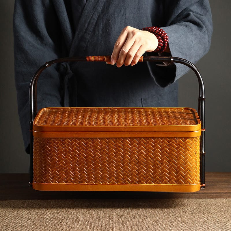 TEA TIME ESSENTIALS TEA Bamboo Tea Storage Box