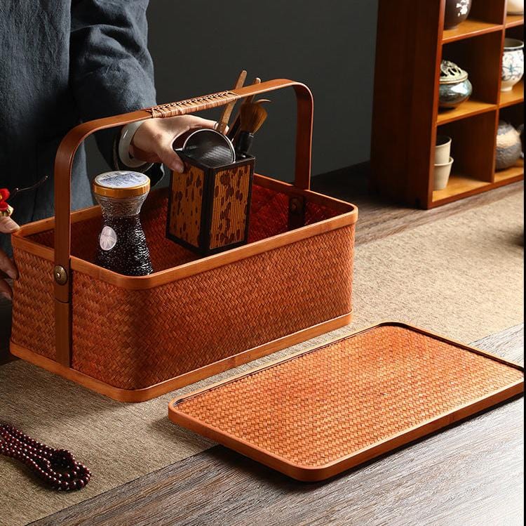 TEA TIME ESSENTIALS TEA Bamboo Tea Storage Box