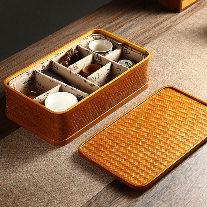 TEA TIME ESSENTIALS TEA Bamboo Tea Storage Box