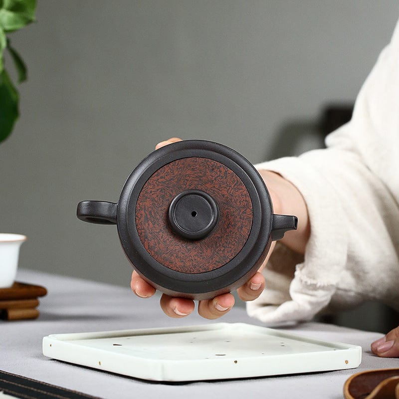 TEA TIME ESSENTIALS TEA Black Black Mud Weekly Plate Purple Clay Teapot