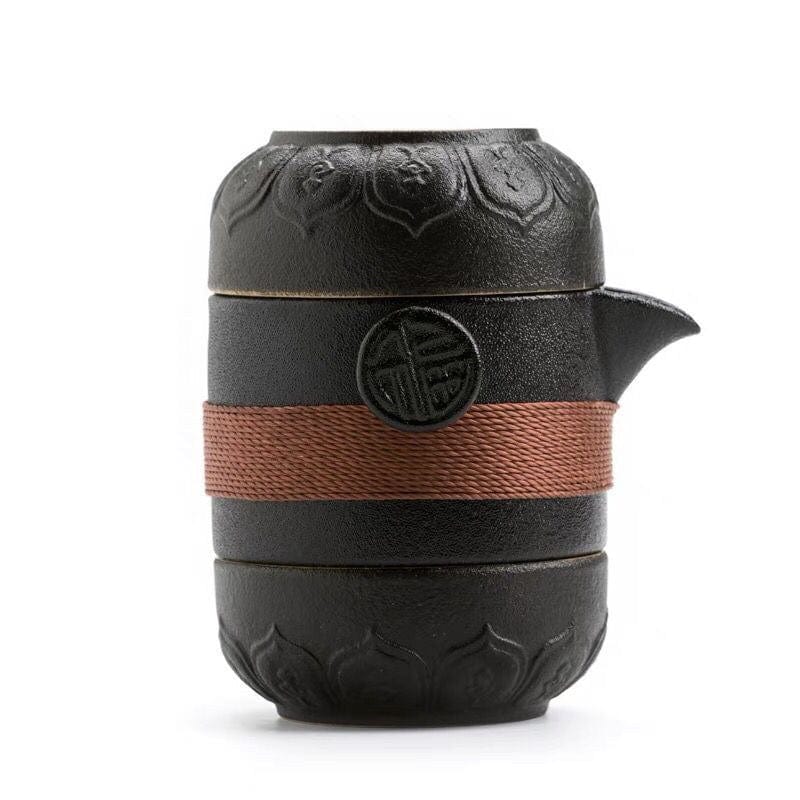TEA TIME ESSENTIALS TEA Black Blossom Brew Portable Ceramic Tea Filter Kettle