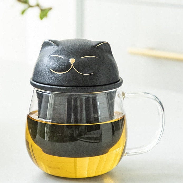 TEA TIME ESSENTIALS TEA Black Kitten Thickened Tea Separation Cup