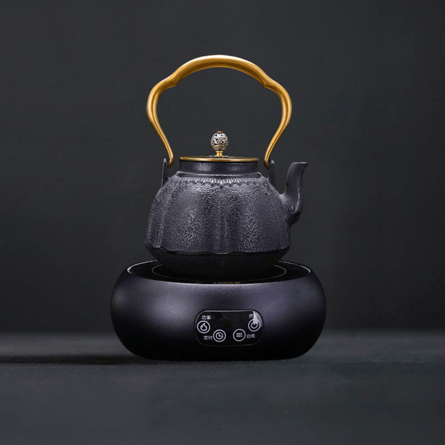 TEA TIME ESSENTIALS TEA Black Vintage Iron Pumpkin Tea Pot