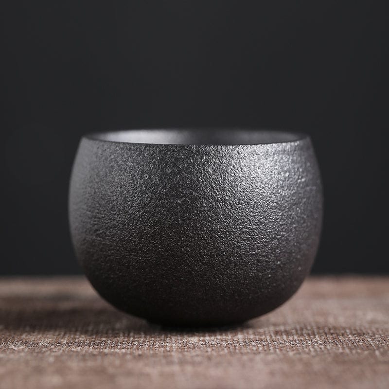 TEA TIME ESSENTIALS TEA Black Zen Harmony Stoneware Meditation Tea Cup