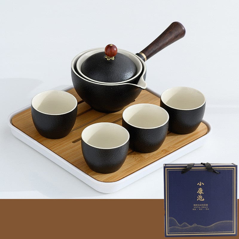 TEA TIME ESSENTIALS TEA Black Zen Voyage: Portable Automatic Tea Maker Tea Set Gift