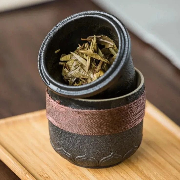 TEA TIME ESSENTIALS TEA Blossom Brew Portable Ceramic Tea Filter Kettle