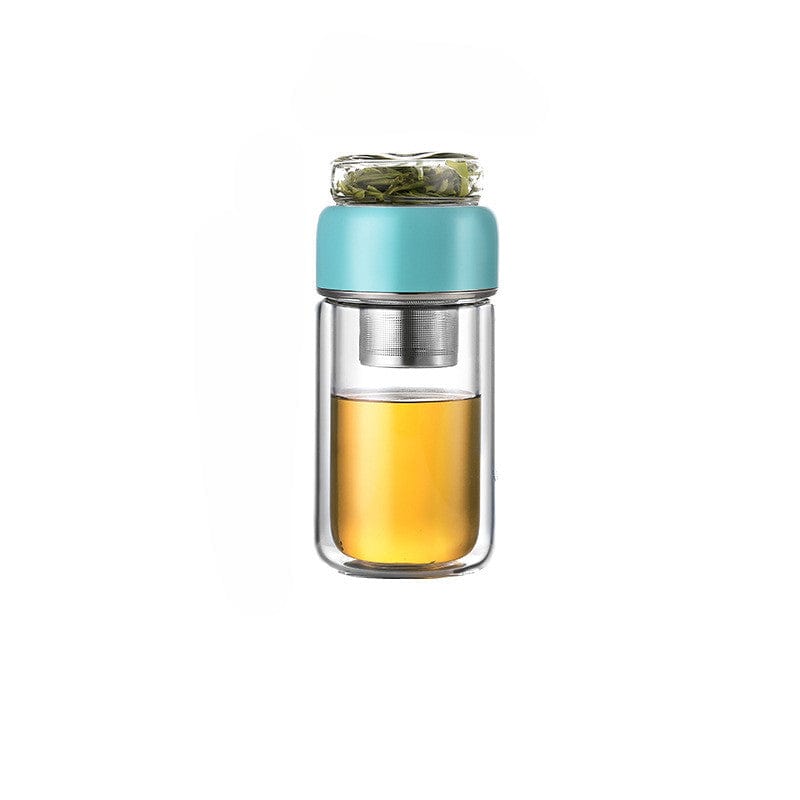 TEA TIME ESSENTIALS TEA Blue / 200ml WanderMate Portable Tea-Separating Glass