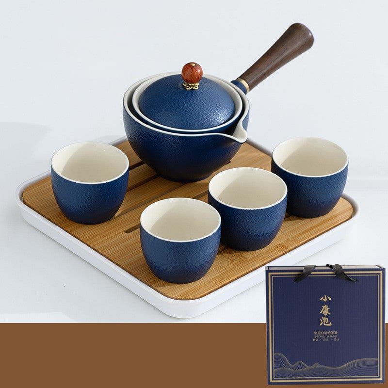 TEA TIME ESSENTIALS TEA Blue Zen Voyage: Portable Automatic Tea Maker Tea Set Gift