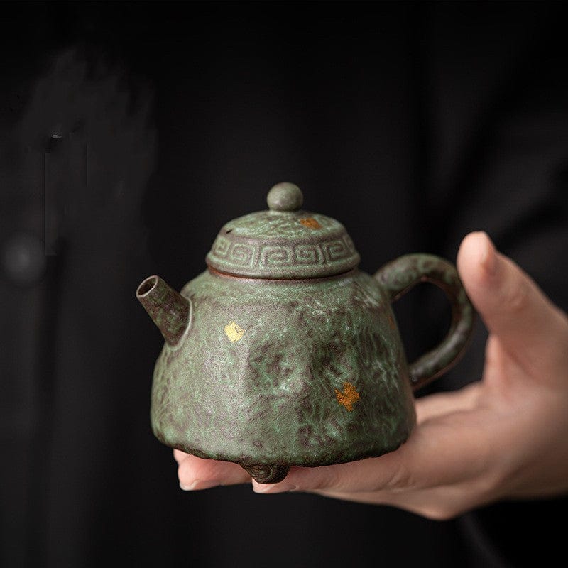 TEA TIME ESSENTIALS TEA Bronze Glaze Stoneware Teapot