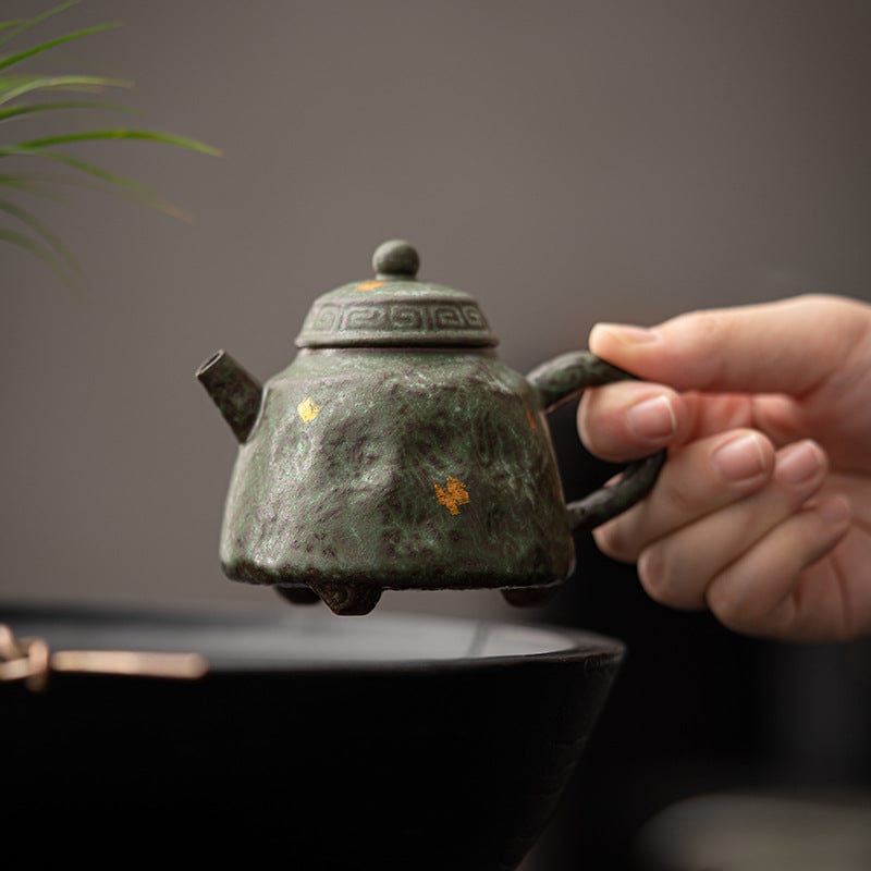 TEA TIME ESSENTIALS TEA Bronze Glaze Stoneware Teapot